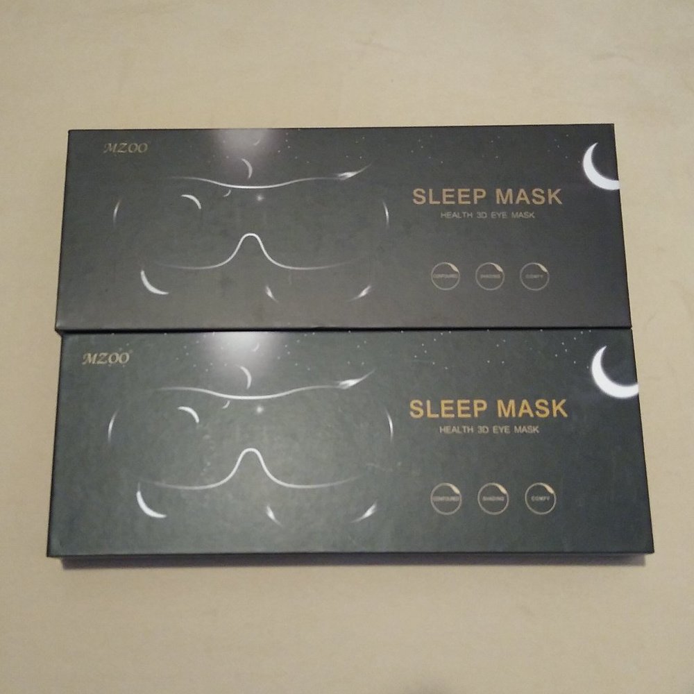 Set of (2) Brand New in Box MZOO 3D Sleep Masks